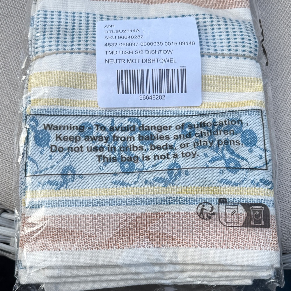 Anthropologie Mediterranean Blue and White Dish Towels - Picture 7 of 12
